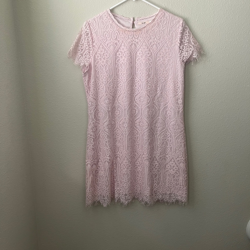 Elegant Pink Lace Dress